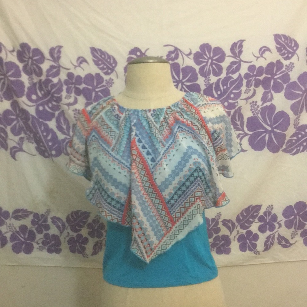 Amy’s Closet’ Tribal flutter sleeve shirt